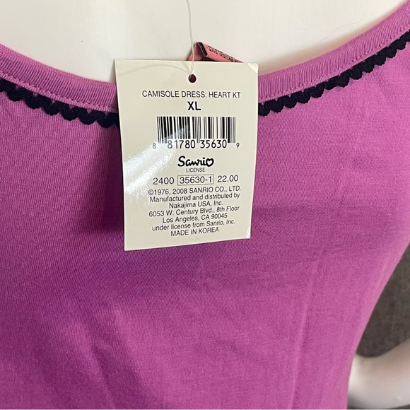 RARE Super Cute Hello Kitty Ladies Tank Top/Camisole with Lacey Straps Flowers - Picture 2 of 6